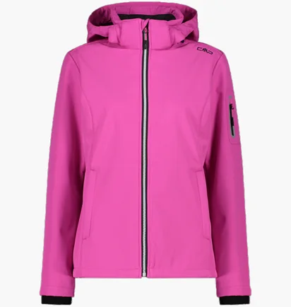 Куртка женская CMP Jacket Zip Hood Softshell Pink 39A5006-B818