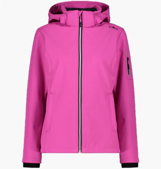 Куртка женская CMP Jacket Zip Hood Softshell Pink 39A5006-B818