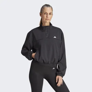 Кофта женская Adidas Aeroready Train Essentials Woven Quarter-Zip Track Jacket Black HZ5636