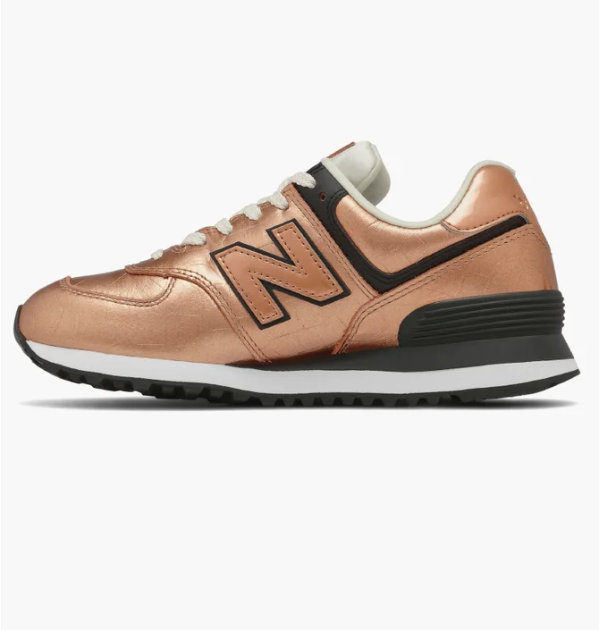 Кросівки жіночі New Balance 574 Metallic/Orange Wl574Px2