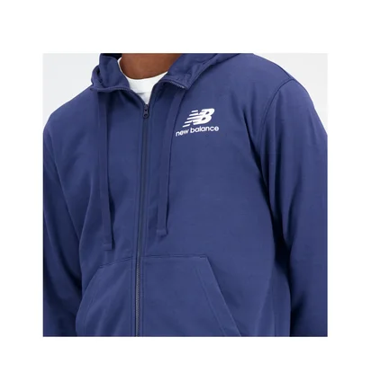 Толстовка мужская New Balance Essentials Stacked Logo French Terry Blue MJ31536-NNY