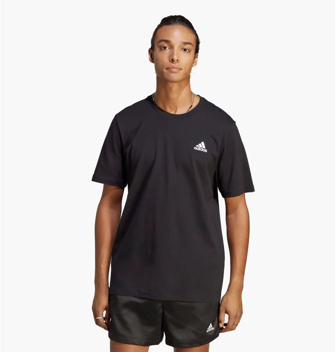 Футболка мужская Adidas Sportswear Essentials Single Jersey Embroidered Small Logo T-Shirt Black Ic9282