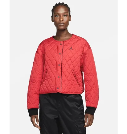 Куртка жіноча Air Jordan Essentials Flight Jacket Black/Red DH0655-010