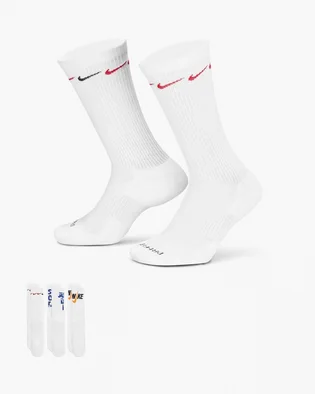 Носки унисекс Nike Everyday Plus Cush Crew White (3 пары) Dh3822-902