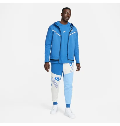 Толстовка мужская Nike Ech Fleece Windrunner Hoodie Full Zip Light Blue Cu4489-407