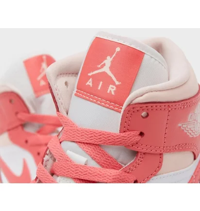 Кросівки жіночі Air Jordan 1 Mid Pink/White BQ6472-186