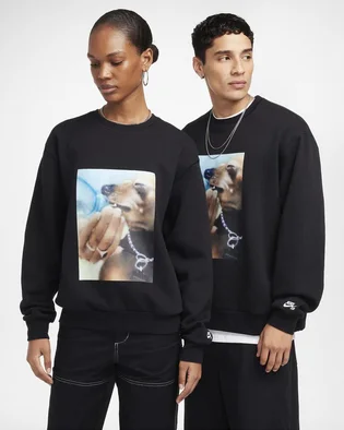 Свитшот унисекс Nike Sb Skate Fleece Crew Black HQ3037-010