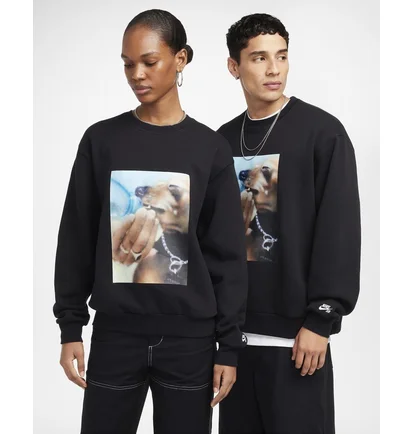 Свитшот унисекс Nike Sb Skate Fleece Crew Black HQ3037-010