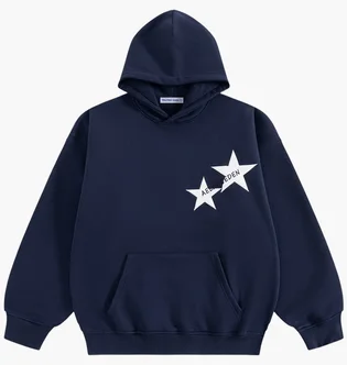 Худи унисекс Aelfric Eden Star Print Color Contrast Blue 73089-267
