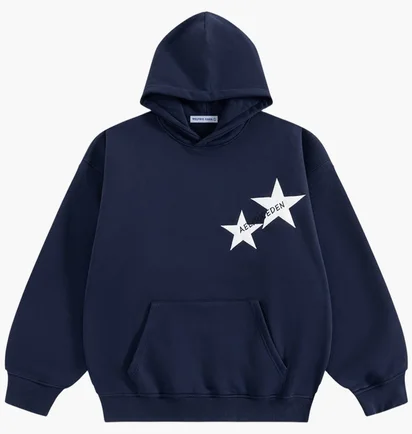 Худи унисекс Aelfric Eden Star Print Color Contrast Blue 73089-267