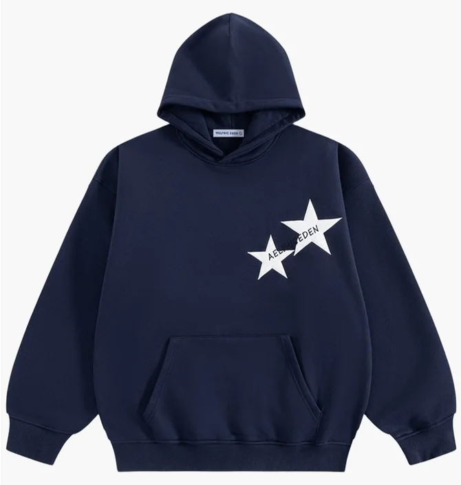 Худи унисекс Aelfric Eden Star Print Color Contrast Blue 73089-267