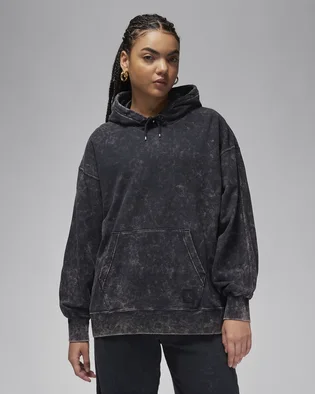Худи женское Air Jordan Flight Fleece Washed Hoodie Black FN5738-010