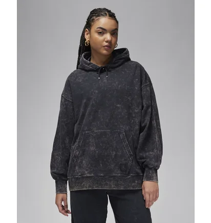 Худи женское Air Jordan Flight Fleece Washed Hoodie Black FN5738-010