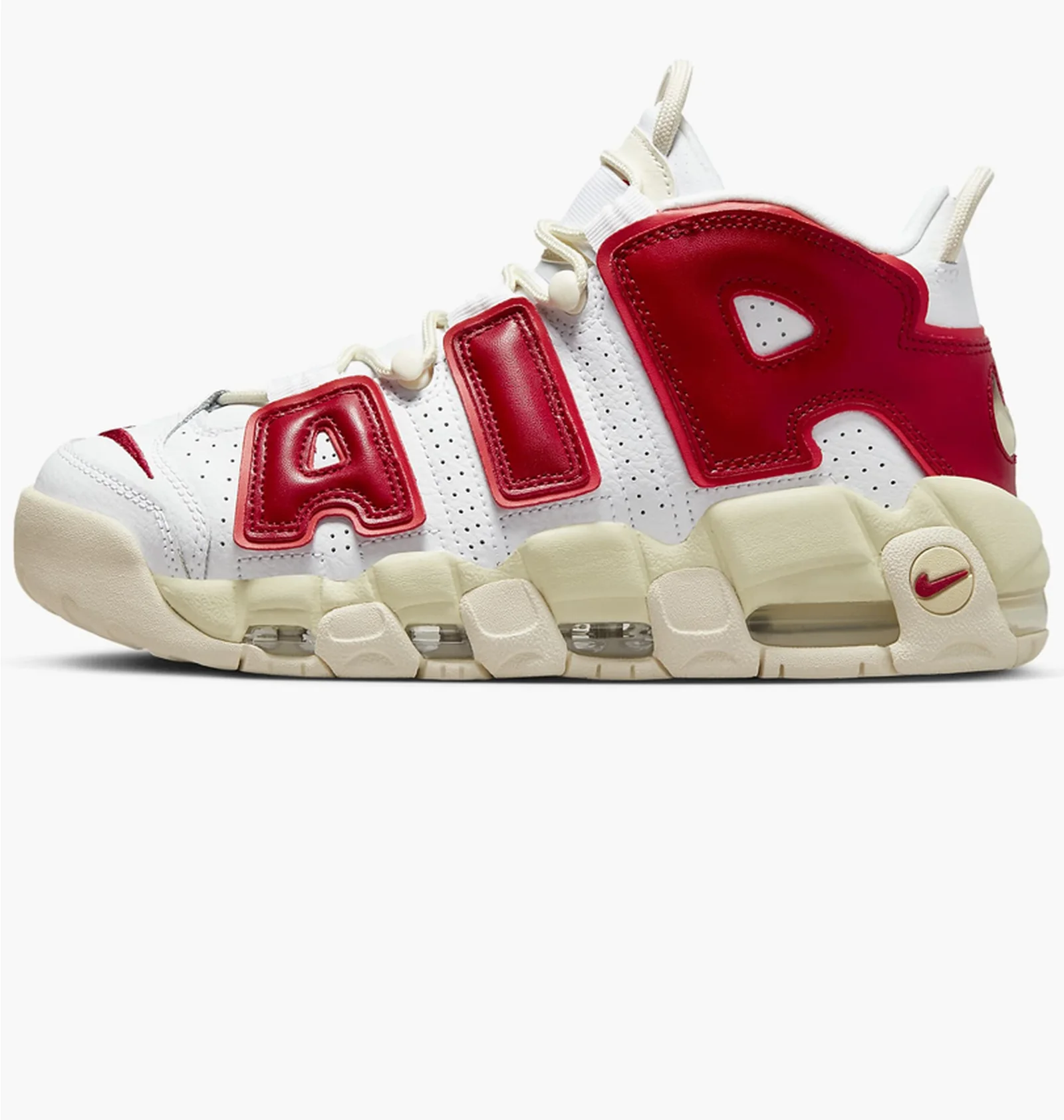 NIKE AIR MORE UPTEMPO WHITE/RED 箱付き ᐉ Кроссовки женские Nike Air More Uptempo White FN3497-100