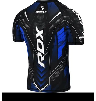 Футболка чоловіча RDX Compression Immaf-1 Black/Blue CSH-IMF-1U