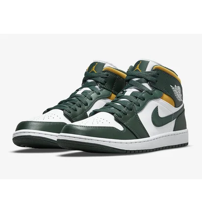 Кроссовки мужские Nike 1 Mid Green/White 554724-371