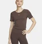 Футболка жіноча Nike Sportswear Chill Knit Brown FN3664-237
