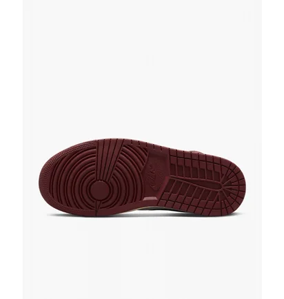 Кроссовки женские Air Jordan 1 Mid Se Tiki Leaf Bordo/White DZ2820-601