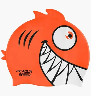 Шапочка для плавания детская Aqua speed Zoo Pirana 9702 Orange 246-75