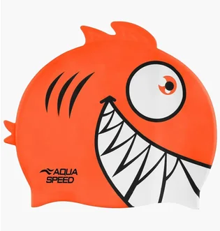 Шапочка для плавания детская Aqua speed Zoo Pirana 9702 Orange 246-75