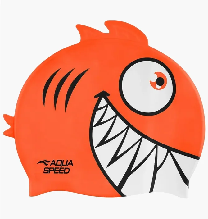 Шапочка для плавання дитяча Aqua speed Zoo Pirana 9702 Orange 246-75