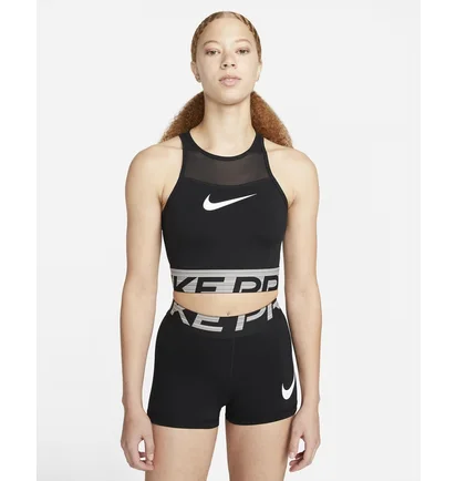 Топ женский Nike W Np Df Grx Crop Top Black Dm7689-010