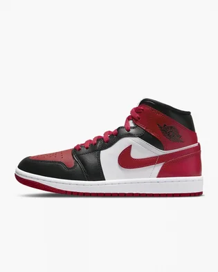 Кросівки жіночі Nike Air Jordan 1 Mid Red/White Bq6472-079