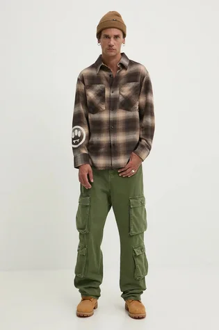 Сорочка чоловіча Barrow Shirt Brown/Beige F4BWUASI071