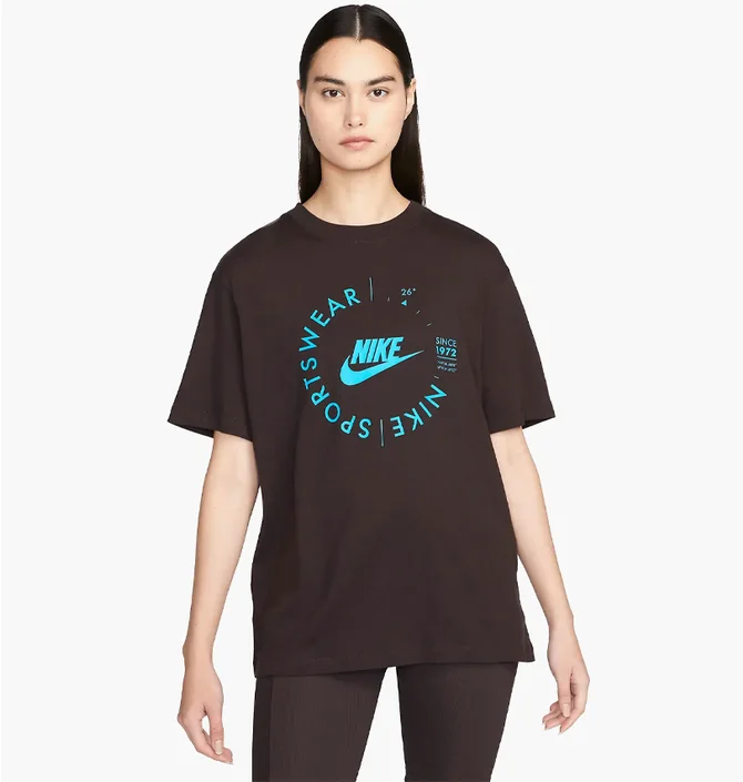 Футболка женская Nike Nsw Tee Bf Prnt Su Black FD4235-220