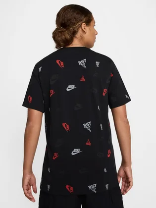 Футболка мужская Nike M Nsw Tee 12Mo Aop Sp25 Black HJ0561-010