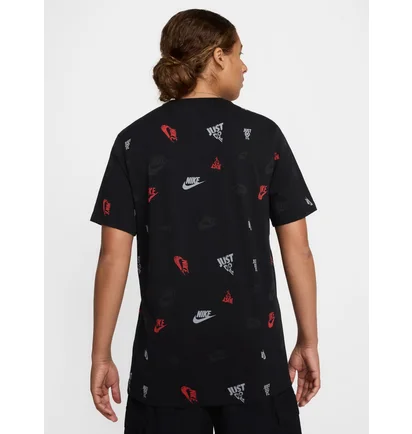 Футболка мужская Nike M Nsw Tee 12Mo Aop Sp25 Black HJ0561-010