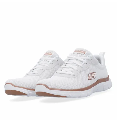 Кроссовки женские Skechers Flappeal 4.0-Brilliant Wht Ros White 149303-WTRG