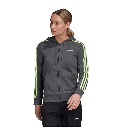 Толстовка женская Adidas Essentials 3S Fz Hd Grey GD3054