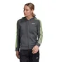 Толстовка женская Adidas Essentials 3S Fz Hd Grey GD3054