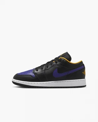 Кроссовки детские Nike Air Jordan 1 Low Lakers Black 553560-075