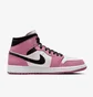 Кроссовки женские Air Jordan 1 Mid Pink/White Dc7267-500