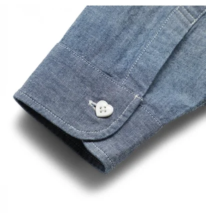Рубашка мужская Human Made Chambray Shirt Blue HM25SH002