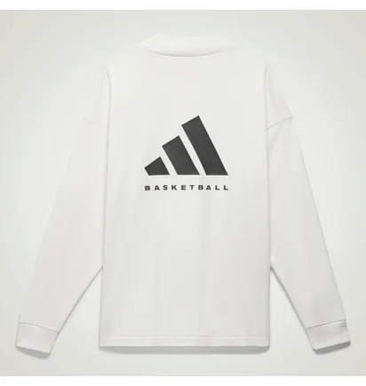 Лонгслив унисекс Adidas Basketball Long Sleeve Tee White Ia3424