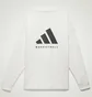 Лонгслив унисекс Adidas Basketball Long Sleeve Tee White Ia3424