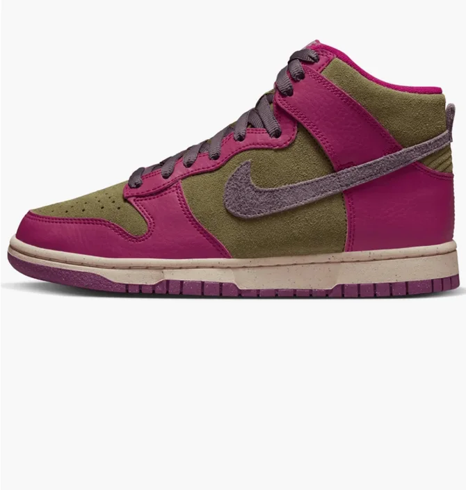 Кроссовки женские Nike Dunk High Green/Pink Fb1273-500