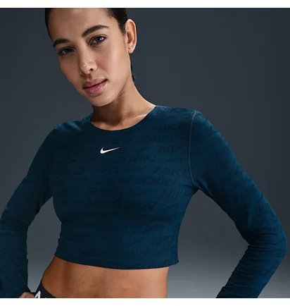 Лонгслів жіночий Nike Pro Blue HJ4281-478