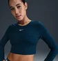 Лонгслів жіночий Nike Pro Blue HJ4281-478