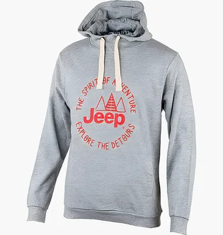 Худи мужское Jeep Hooded Sweatshirt The Spirit Of Adventure Grey O102567-J866