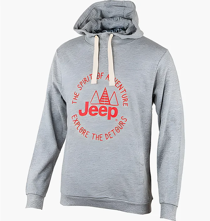 Худи мужское Jeep Hooded Sweatshirt The Spirit Of Adventure Grey O102567-J866