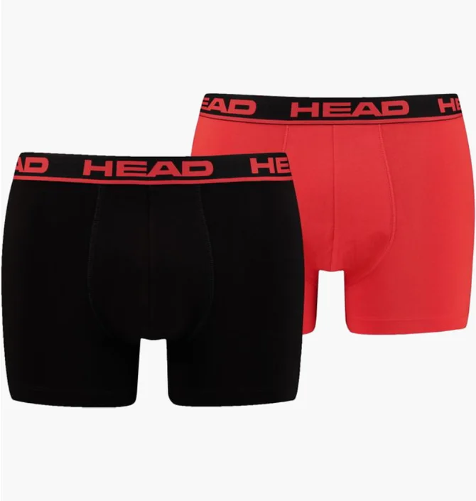 Труси чоловічі HEAD Basic Boxer Black/Red (2 шт) 701202741-020