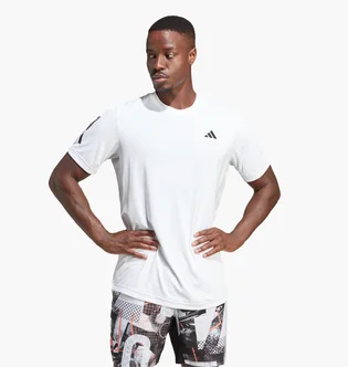 Футболка чоловіча Adidas Club 3-Stripes Tennis Tee White Hs3261