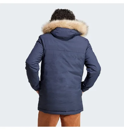 Парка мужская Adidas Hooded Fur Parka Blue IK0552
