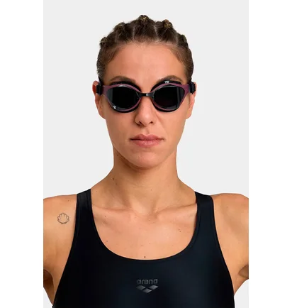 Окуляри для плавання унісекс Arena Air-Bold Swipe Black/Bordo 004714-104