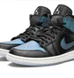 Кроссовки женские Air Jordan Wmns 1 Mid Black/Turquoise BQ6472-009