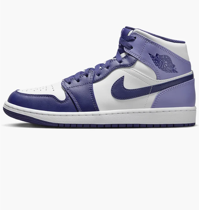 Кросівки чоловічі Air Jordan 1 Mid Shoes White/Violet DQ8426-515